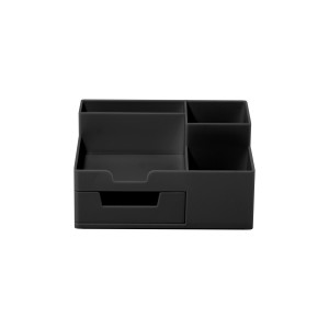 Suport birou cu 5 compartimente din plastic negru DACO 95105N