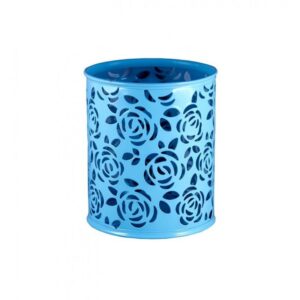 Suport pentru instrumente de scris Office Cover, model flori, metal, diverse culori