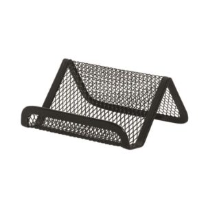 Suport Q-Connect Mesh pentru cărți de vizită, negru