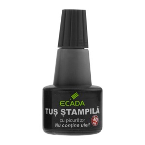Tus pentru ștampilă 30 ml ECADA negru 99030N Tus pentru ștampilă 30 ml ECADA negru 99030N