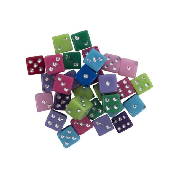 Zaruri din plastic Colorarte, diverse culori, set 30 buc Zaruri din plastic Colorarte, diverse culori, set 30 buc