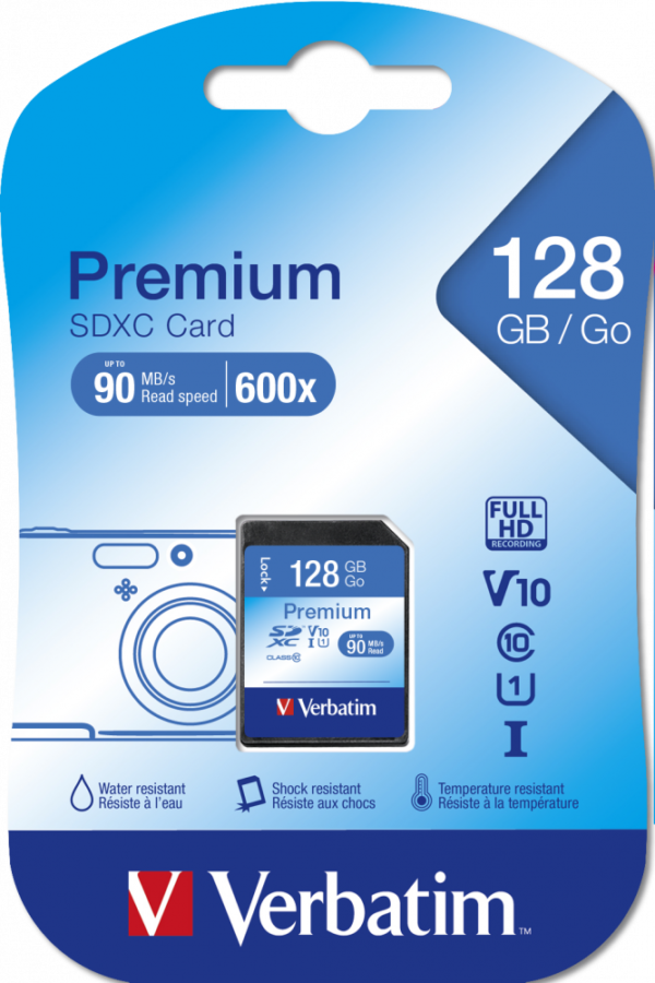 MEMORIE SD CARD VERBATIM 128GB CLASA 10 "44025" MEMORIE SD CARD VERBATIM 128GB CLASA 10 "44025"