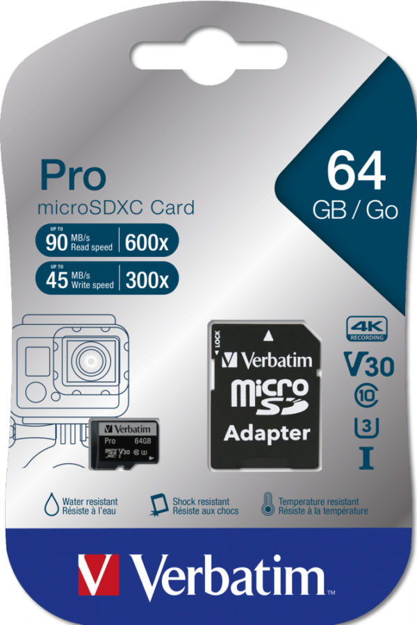 MEMORIE SD CARD VERBATIM 64GB CLASA 10 ADAPTOR INCLUS "47042" MEMORIE SD CARD VERBATIM 64GB CLASA 10 ADAPTOR INCLUS "47042"