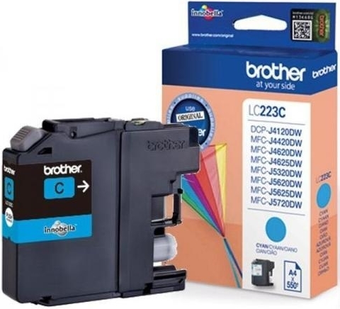 Cartus Cerneala Original Brother Cyan, LC223C, pentru DCP-J4120|MFC-J4420|J4620|J5320|J5620|J5720, 550, , "LC223C"