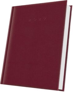 Agendă datată A5 Herlitz, bordo, 2027, 400216579