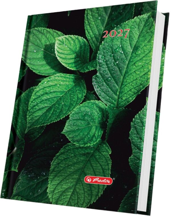 Agendă datată A5 Herlitz Motiv Green 2027 400216611