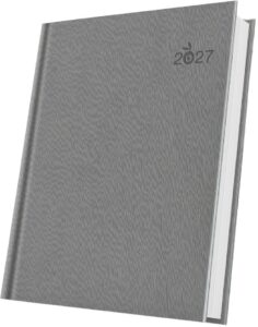 Agenda A5 datată Herlitz Premium Deluxe Gargano gri 2027
