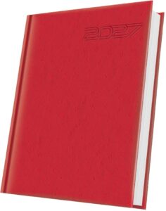 Agendă datată A5 Herlitz Premium Deluxe roșu rubin 2027 400216665