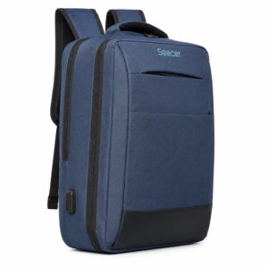 RUCSAC SPACER NEW YORK BLUE, pt. notebook de max. 17", 2 Compartimente, buzunar frontal, compartiment travel, troler strap, waterproof, poliester, albastru, " NEW-YORK-BL", 45506981 "SPBP-NEW-YORK-BL"