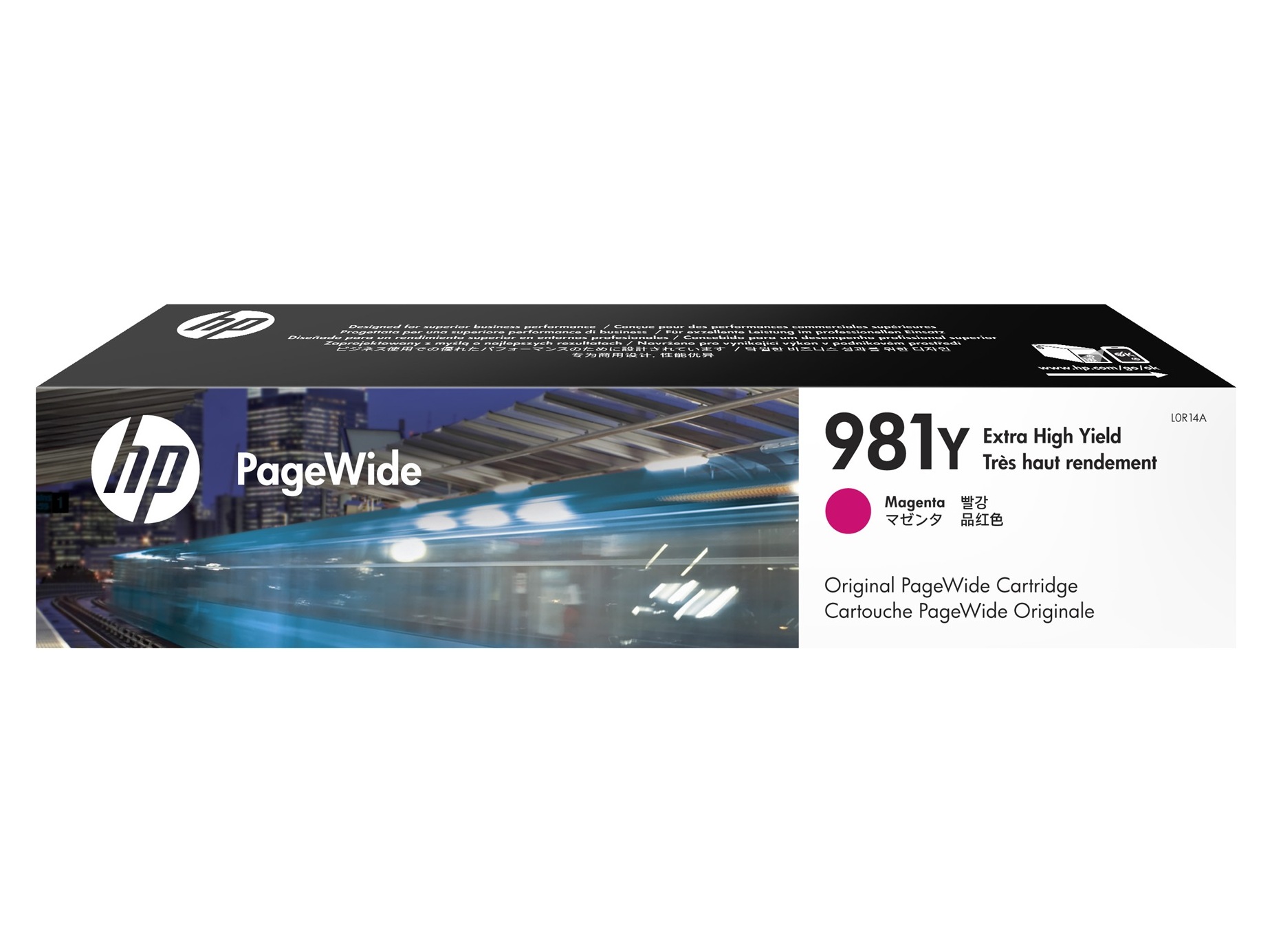 Cartus Cerneala Original HP Magenta, nr.981Y, pentru PageWide E58650|556|586, 20K, , "L0R14A" Cartus Cerneala Original HP Magenta, nr.981Y, pentru PageWide E58650|556|586, 20K, , "L0R14A"