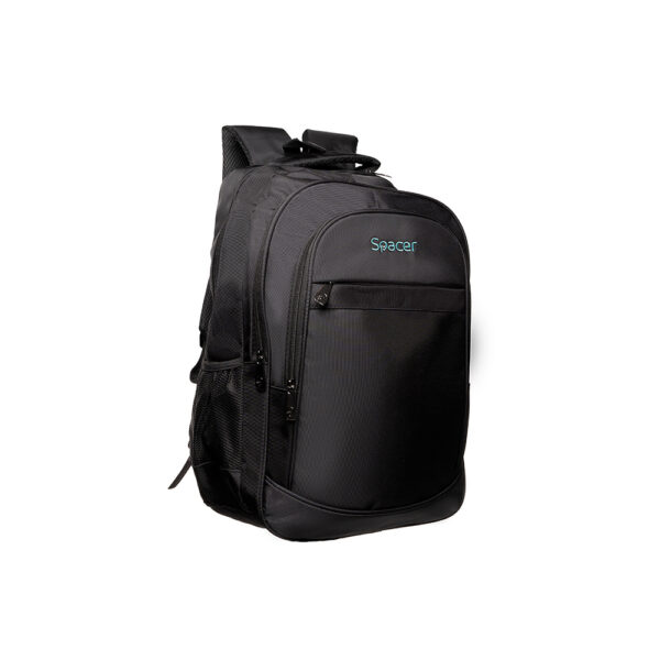 RUCSAC SPACER CHICAGO BLACK, pt. notebook de max. 17", 3 compartimente, buzunar frontal, buzunar lateral x 2,2 manere, waterproof, poliester, negru, "Chicago", "SPBP-CHICAGO-BK"