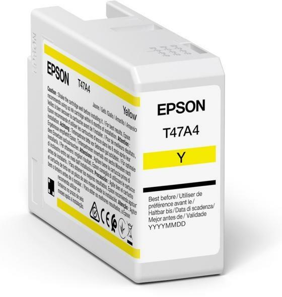 Cartus Cerneala Original Epson Yellow, T47A4, pentru UltraChrome Pro 10, 50ml, , "C13T47A400"