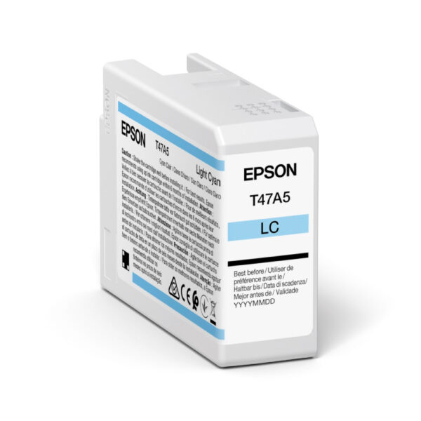 Cartus Cerneala Original Epson Light Cyan, T47A5, pentru UltraChrome Pro 10, 50ml, , "C13T47A500" Cartus Cerneala Original Epson Light Cyan, T47A5, pentru UltraChrome Pro 10, 50ml, , "C13T47A500"