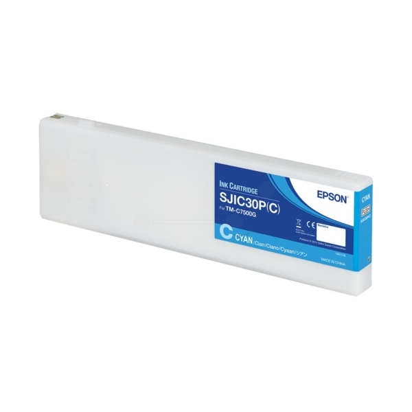 Cartus Cerneala Original Epson Cyan, SJIC30P, pentru TM-C7500G, 294.3ml, , "C33S020640" Cartus Cerneala Original Epson Cyan, SJIC30P, pentru TM-C7500G, 294.3ml, , "C33S020640"